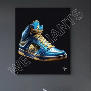 Nike Air Jordan  High Top Sneakers Art Print Great Gift for Nike Fans 11x14